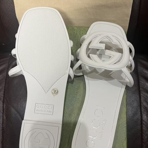 Gucci Women Sandals Slides Rubber .size9 - Picture 3 of 5